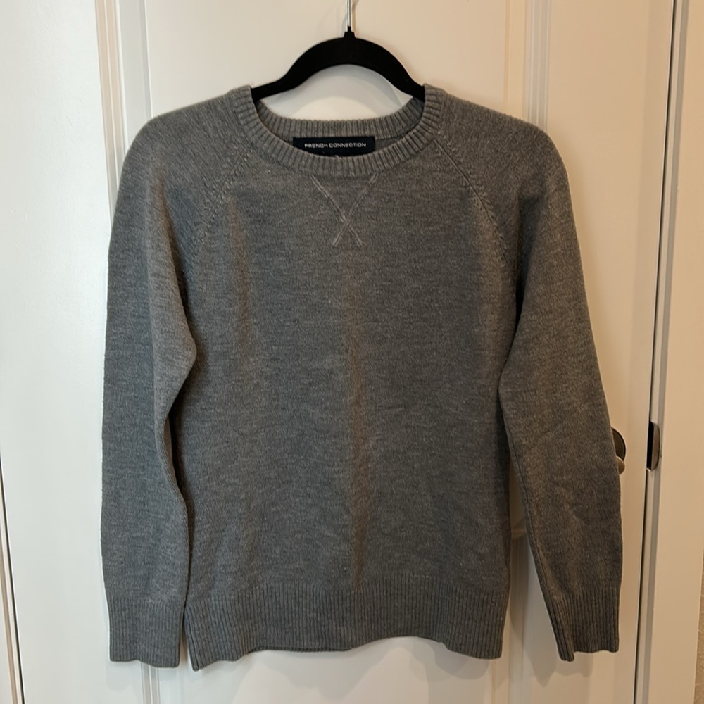 French Connection Women's Gray Crewneck Sweater